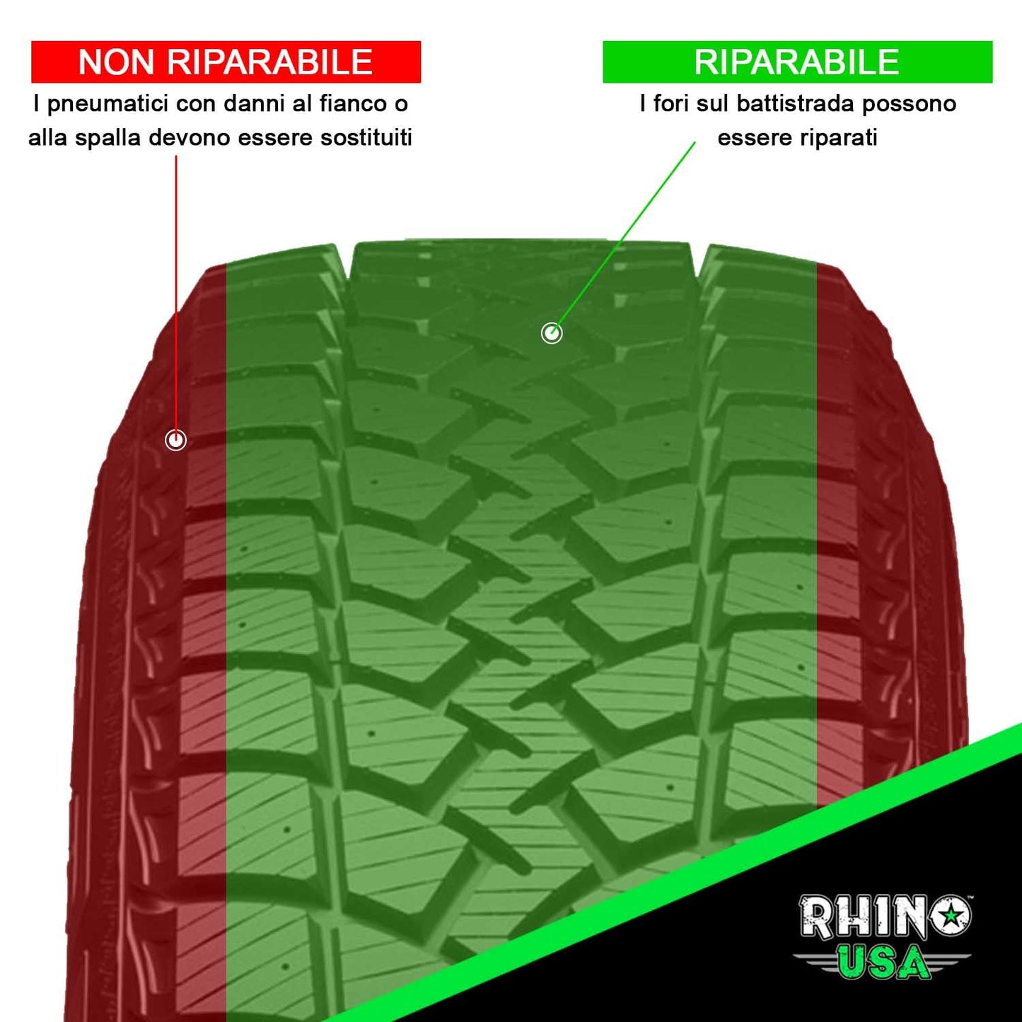 Rhino USA Tire Repair Kit (86-Piece) Professional Heavy Duty Tire Plug Kit to Fix Punctures & Patch Flats with Ease - Ultimate Tubeless Tire Repair Tools for Car, Motorcycle, ATV, UTV, RV and Trailer